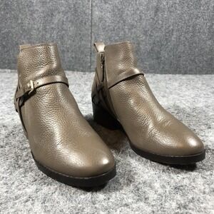 Cole Haan Grand.OS Booties Womens Size 6 B Brown Leather Ankle Buckle Boots